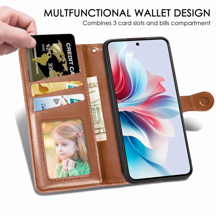 For Galaxy S26 FE 5G Retro Solid Color Buckle Leather Phone Case(Brown) - Image 5