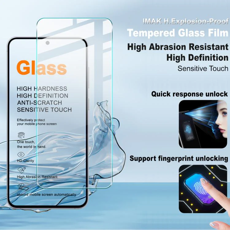 For Galaxy S26 FE 5G / S25 FE 5G imak H Series Tempered Glass Film, Support Fingerprint Unlocking - Image 2