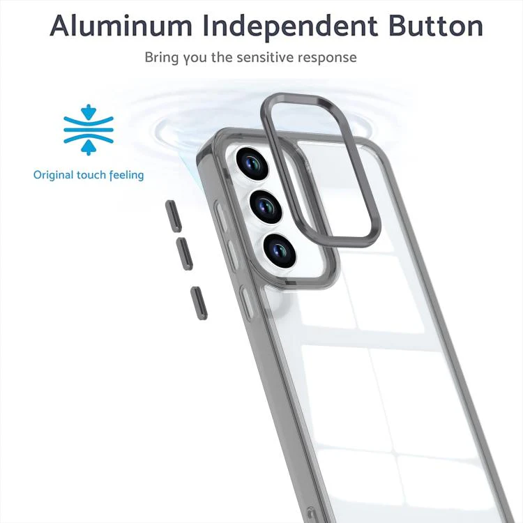 For Galaxy S26 FE 5G Shine High Transparency Acrylic Phone Case(Black) - Image 3