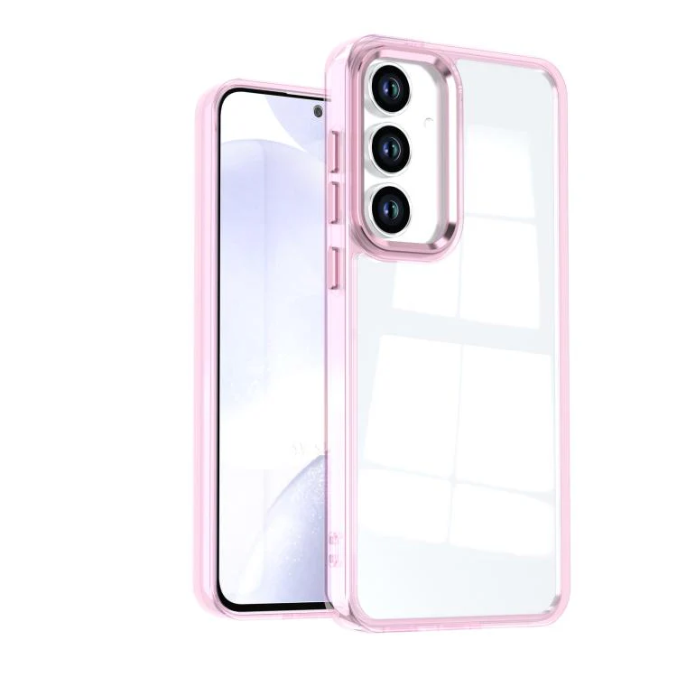 For Galaxy S26 FE 5G Shine High Transparency Acrylic Phone Case(Pink)