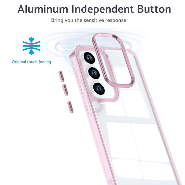 For Galaxy S26 FE 5G Shine High Transparency Acrylic Phone Case(Pink) - Image 3