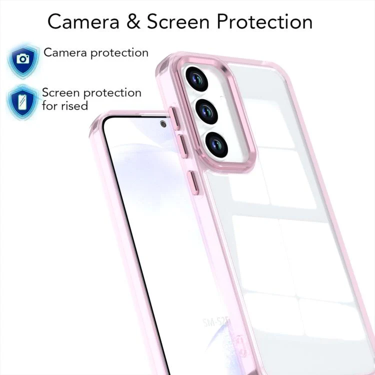 For Galaxy S26 FE 5G Shine High Transparency Acrylic Phone Case(Pink) - Image 5