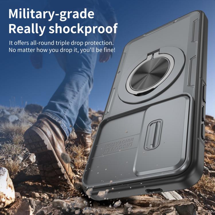 For Galaxy S26+ / S25+ / S24+ 5G Camshield Rotation Holder MagSafe Phone Case(Grey) - Image 6