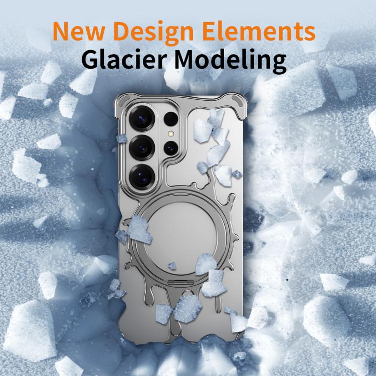 For Galaxy S26 Ultra 5G J TRIBE Glacier Series Cooling 360-Degree Rotating Holder Magnetic Phone Case(Grey) - Image 3