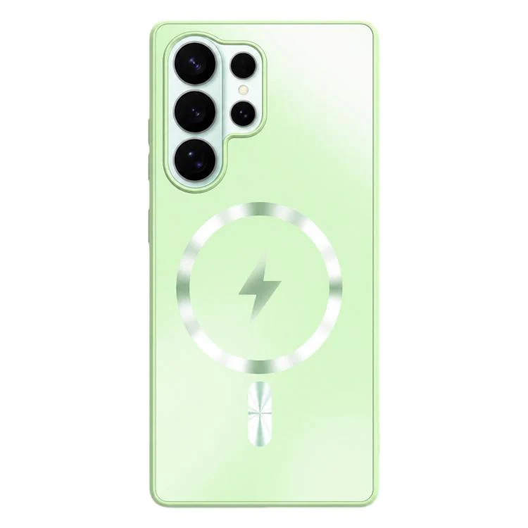 For Galaxy S26 Ultra 5G Vacuum Electroplated Magnetic Phone Case(Green)