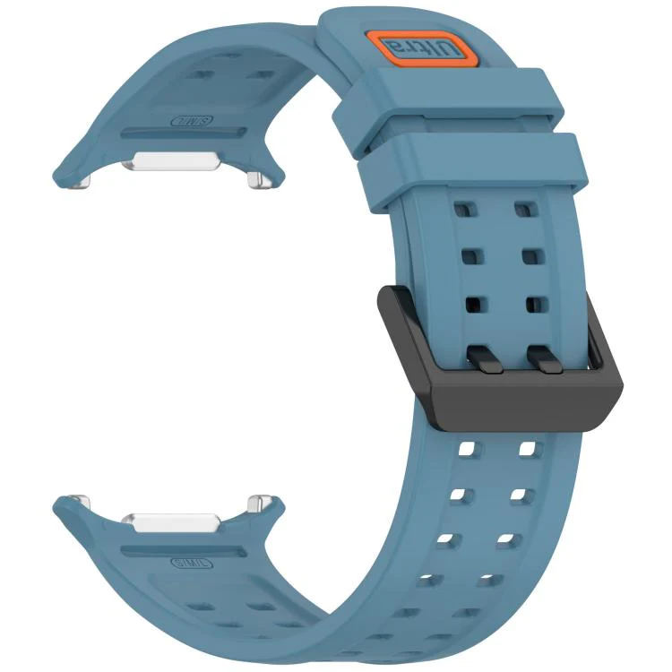 For Galaxy Watch Ultra 47mm / Ultra 2025 Double-Row Pin Buckle Silicone Watch Band(Blue) - Image 2