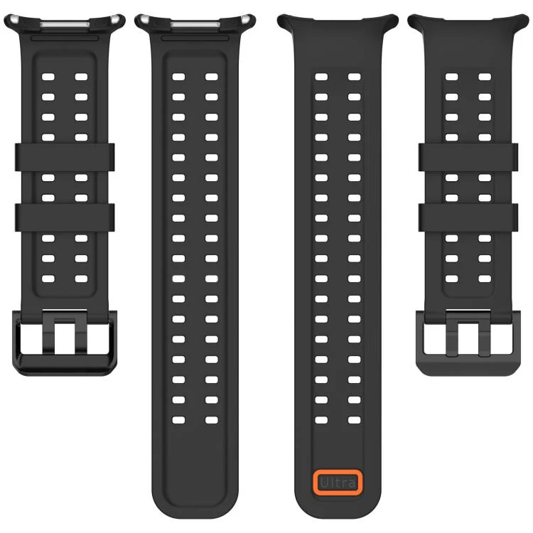 For Galaxy Watch Ultra 47mm / Ultra 2025 Double-Row Pin Buckle Silicone Watch Band(Dark Blue) - Image 6