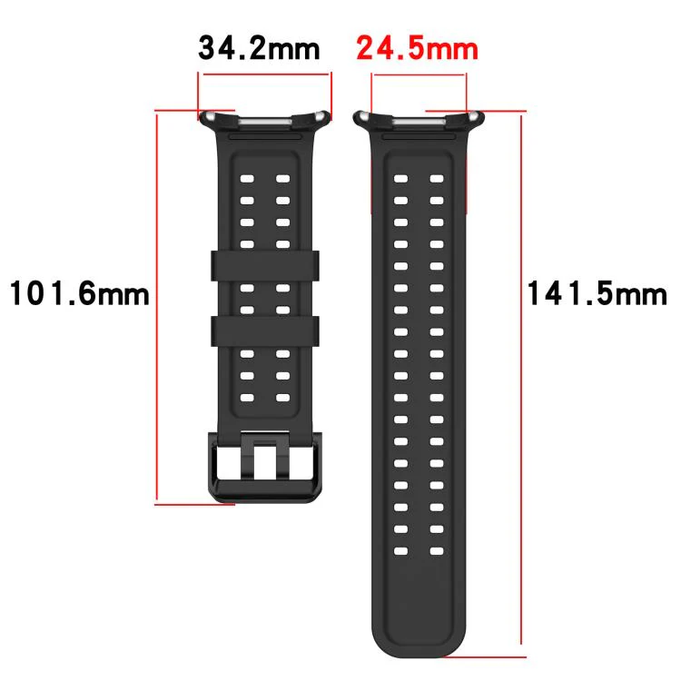 For Galaxy Watch Ultra 47mm / Ultra 2025 Double-Row Pin Buckle Silicone Watch Band(Dark Gray) - Image 5
