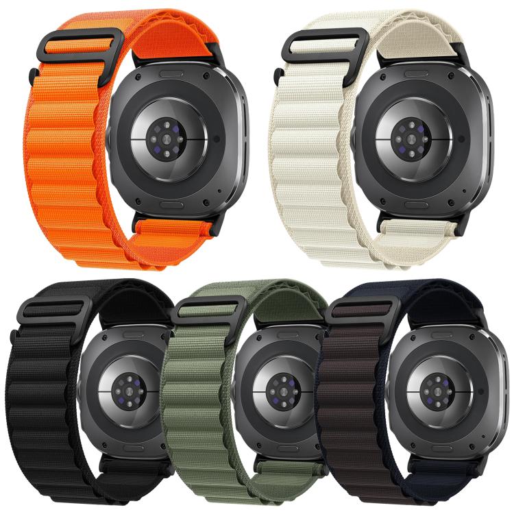 For Galaxy Watch Ultra / Ultra 2025 5 Pack xDfind Black Buckle Loop Nylon Watch Band