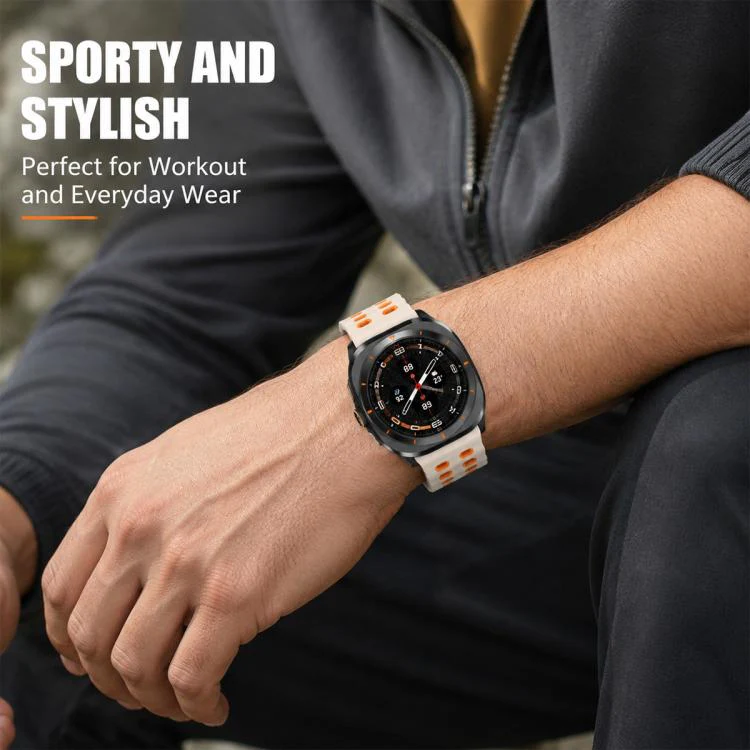 For Galaxy Watch Ultra / Ultra 2025 5 Pack xDfind Black Buckle Ocean Two Color Dual-row Hole Silicone Watch Band - Image 8