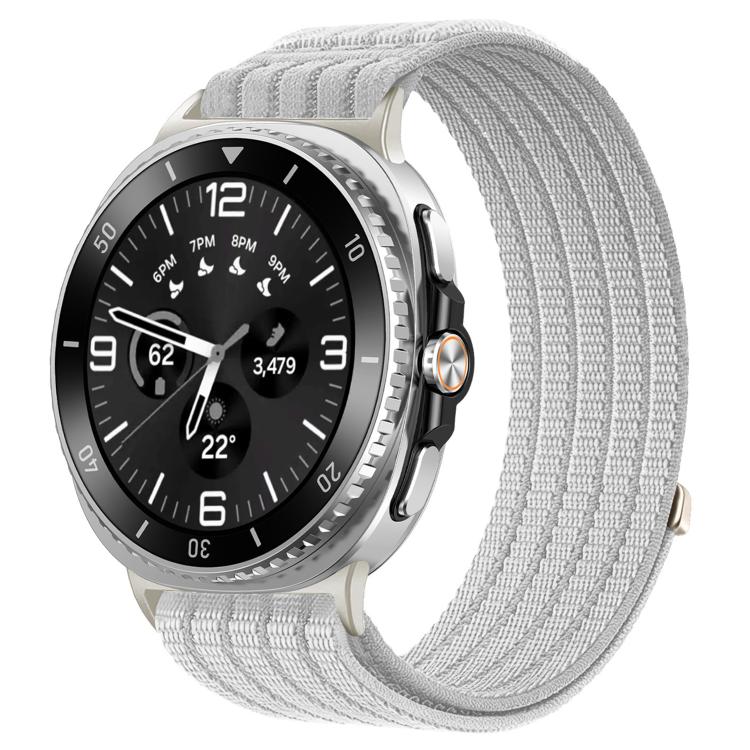 For Galaxy Watch8 / Watch8 Classic xDfind Nylon Breathable Hook And Loop Fastener Watch Band(Light Grey)