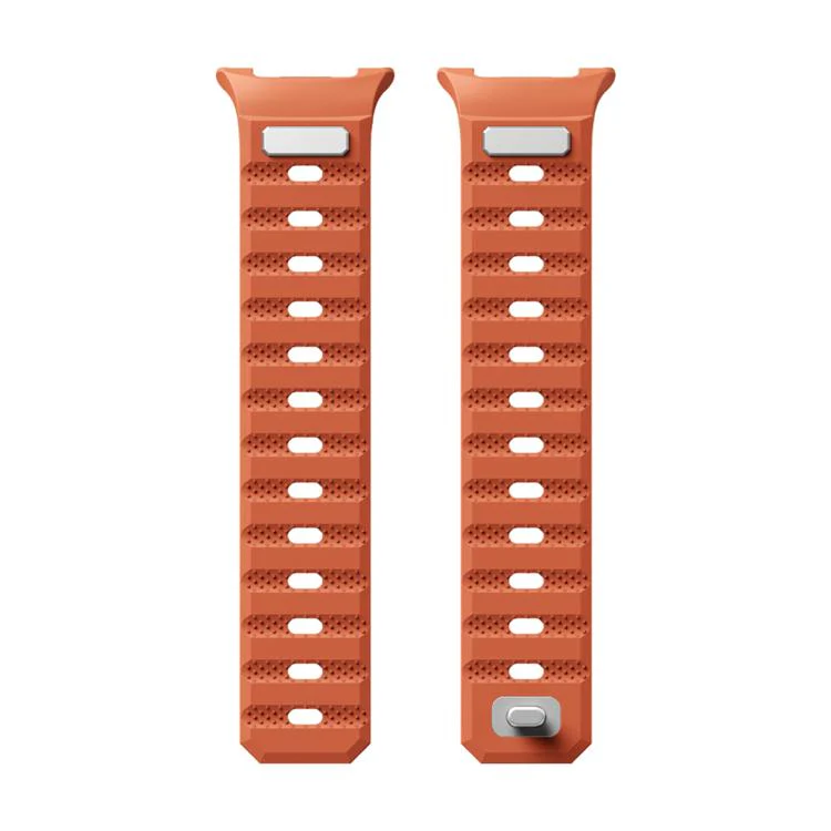 For Galaxy Watch9/8/9 Classic/8 Classic Dot Pattern Magnetic Solid Color Silicone Watch Band(Brown) - Image 2