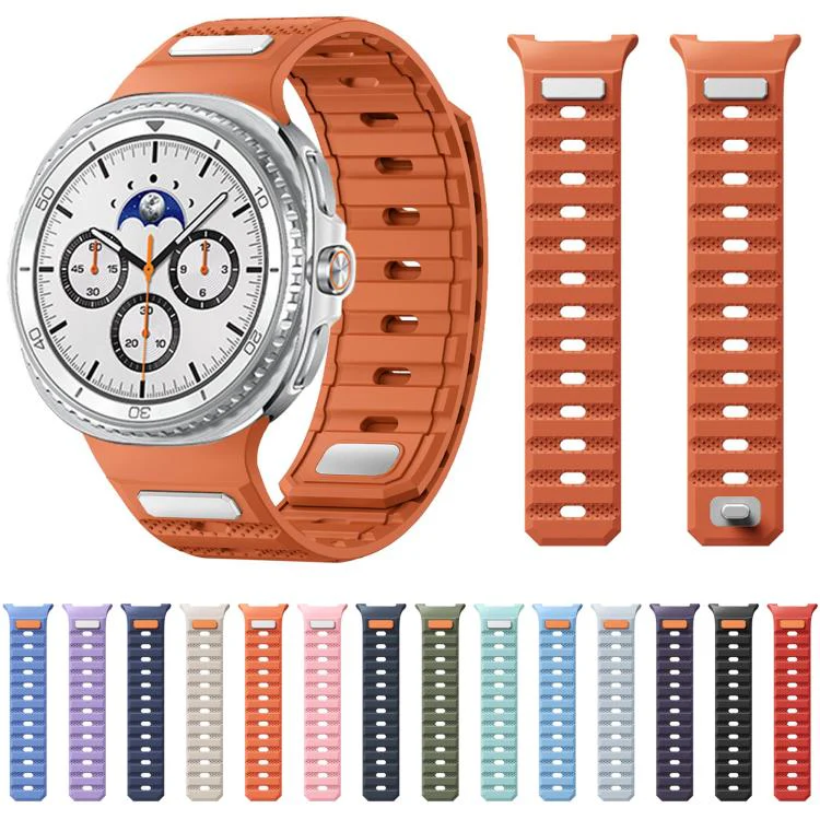 For Galaxy Watch9/8/9 Classic/8 Classic Dot Pattern Magnetic Solid Color Silicone Watch Band(Light Blue) - Image 3