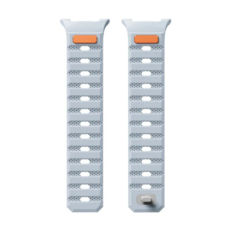 For Galaxy Watch9/8/9 Classic/8 Classic Dot Pattern Magnetic Solid Color Silicone Watch Band(Light Gray) - Image 2