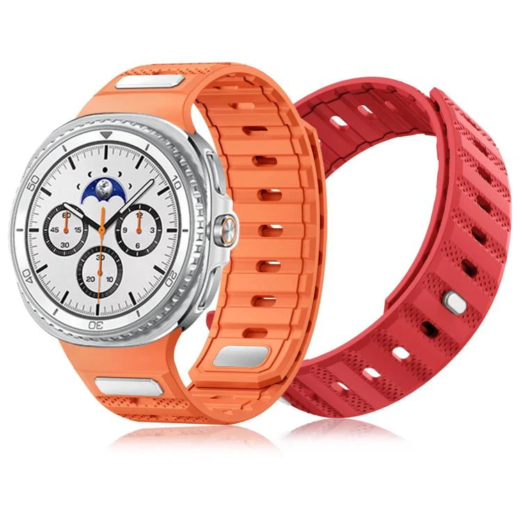 For Galaxy Watch9/8/9 Classic/8 Classic Dot Pattern Magnetic Solid Color Silicone Watch Band(Light Gray) - Image 6