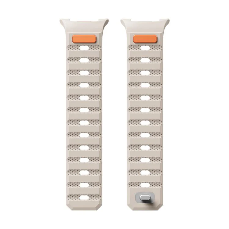 For Galaxy Watch9/8/9 Classic/8 Classic Dot Pattern Magnetic Solid Color Silicone Watch Band(Starlight) - Image 2