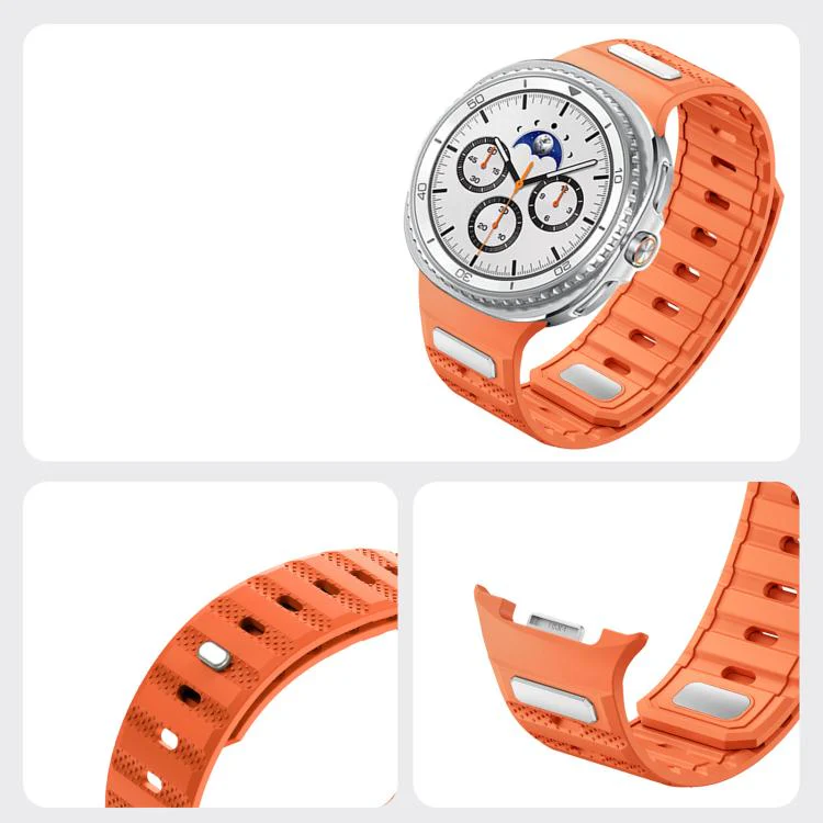 For Galaxy Watch9/8/9 Classic/8 Classic Dot Pattern Magnetic Solid Color Silicone Watch Band(Starlight) - Image 4