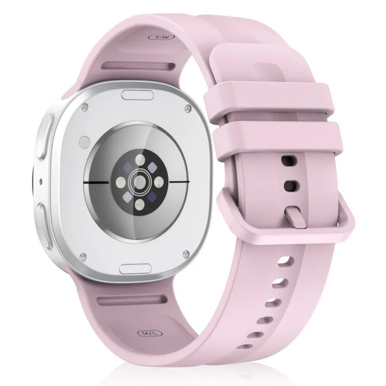 For Galaxy Watch9 / 8 / 9 Classic / 8 Classic Solid Color Vertical Striped Silicone Watch Band Size: L(Pink) - Image 2