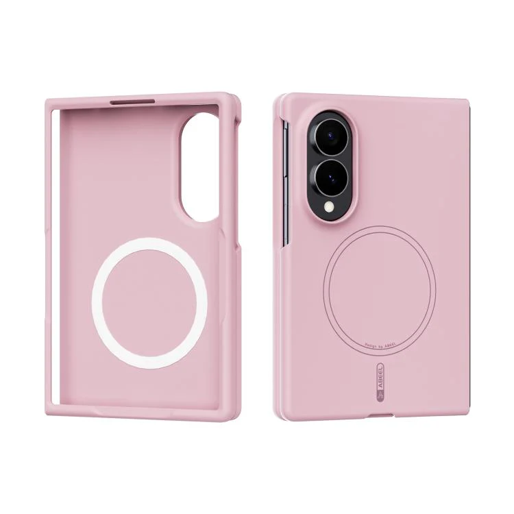 For Galaxy Z Fold8 5G ABEEL Skin-friendly Feel Magsafe Liquid Silicone Phone Case(Pink)