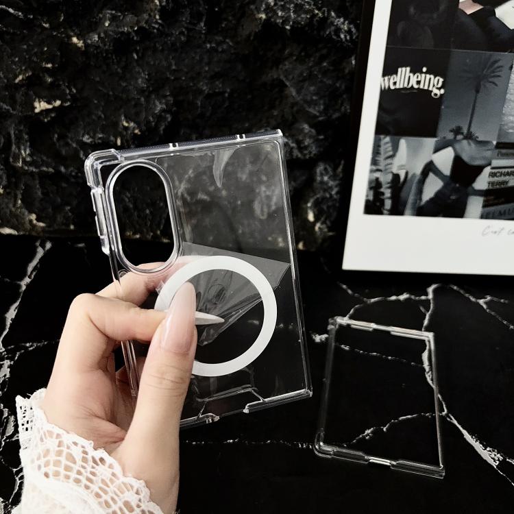 For Galaxy Z Fold8 5G Clear MagSafe Four-corner Anti-fall Phone Case(Transparent) - Image 2