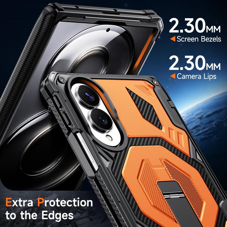 For Galaxy Z Fold8 5G Hidden Metal Holder Magnetic Shockproof Phone Case(Orange) - Image 7
