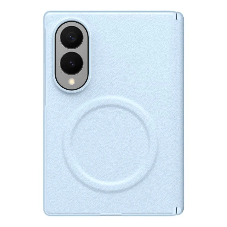 For Galaxy Z Fold8 5G Integrated Vegan Leather Central Magnetic Phone Case(Blue) - Image 2