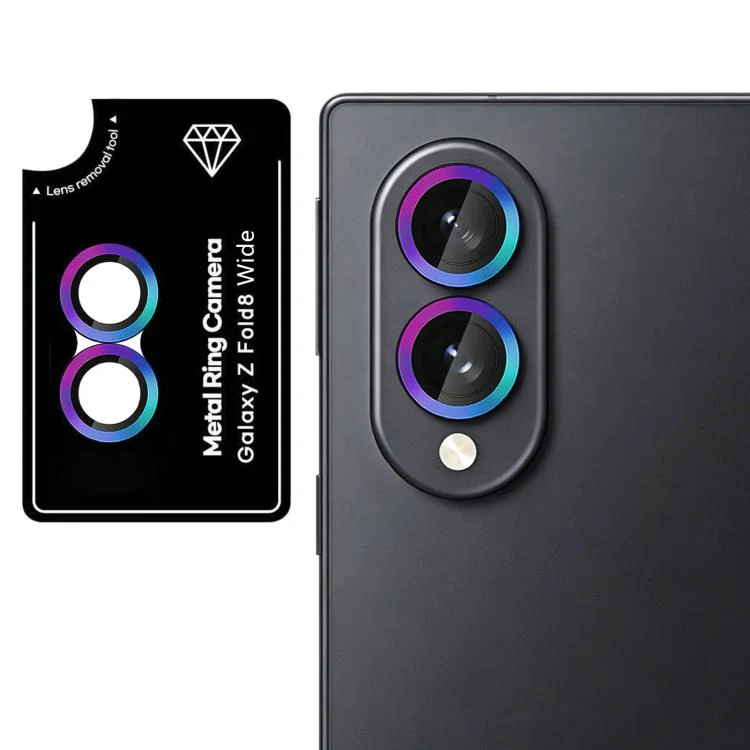 For Galaxy Z Fold8 5G Kalebol No Flicker Ultra-Thin Individual Camera Lens Tempered Glass Film(Colorful)