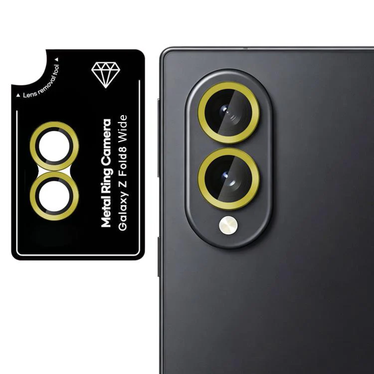 For Galaxy Z Fold8 5G Kalebol No Flicker Ultra-Thin Individual Camera Lens Tempered Glass Film(Gold)