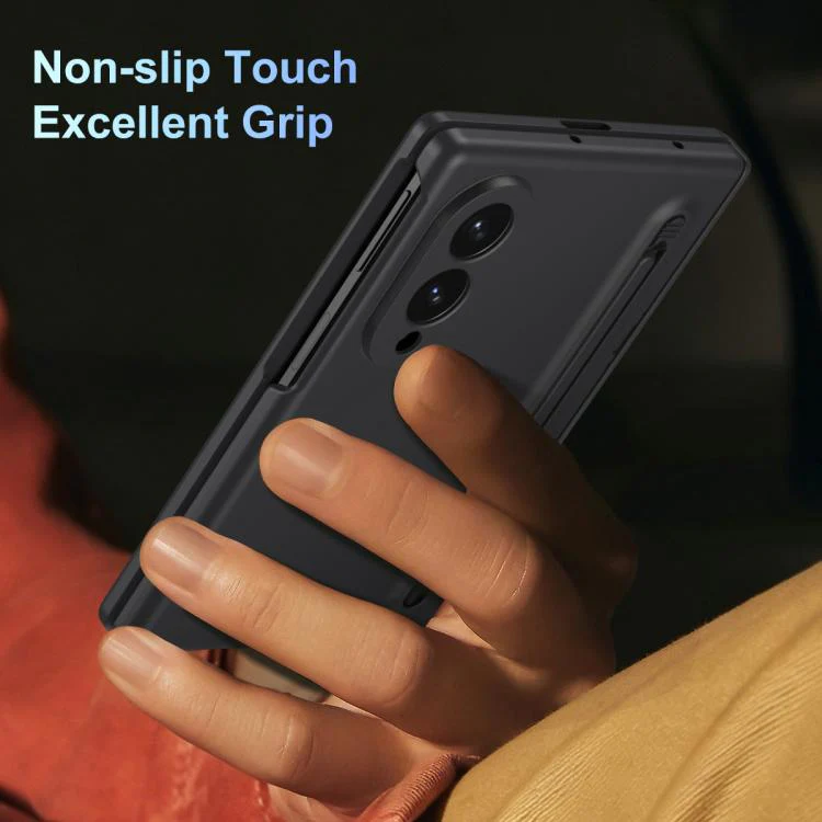 For Galaxy Z Fold8 5G Long Chi Grain Leather Shockproof Phone Case, No Pen(Black) - Image 7
