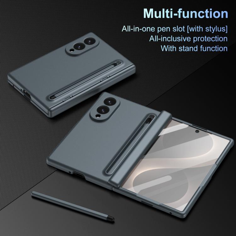 For Galaxy Z Fold8 5G Long Chi Grain Leather Shockproof Phone Case, No Pen(Green) - Image 3