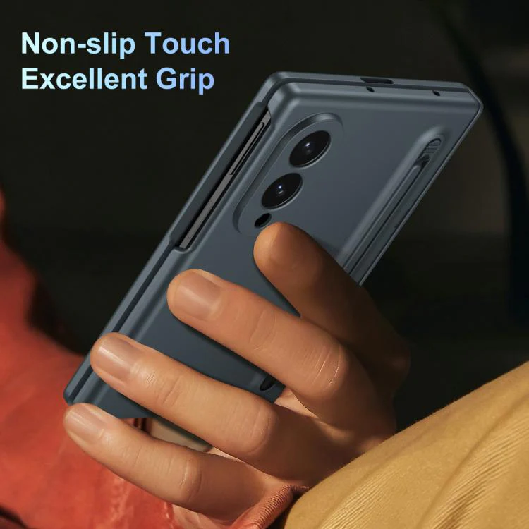 For Galaxy Z Fold8 5G Long Chi Grain Leather Shockproof Phone Case, No Pen(Green) - Image 7