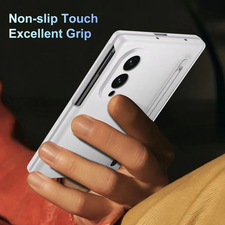 For Galaxy Z Fold8 5G Long Chi Grain Leather Shockproof Phone Case, No Pen(White) - Image 7