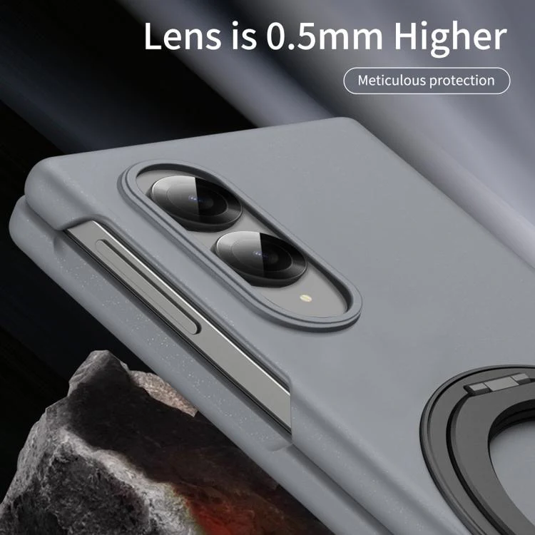For Galaxy Z Fold8 5G Thunderbolt 360 Rotating Holder Shockproof Phone Case(Grey) - Image 4