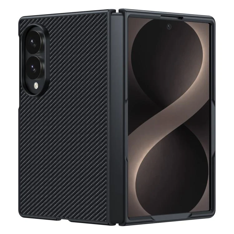 For Galaxy Z Fold8 5G Ultra-thin Carbon Fiber Texture Printing Phone Case(Black)