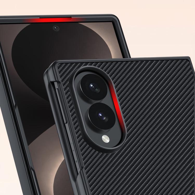 For Galaxy Z Fold8 5G Ultra-thin Carbon Fiber Texture Printing Phone Case(Black) - Image 4
