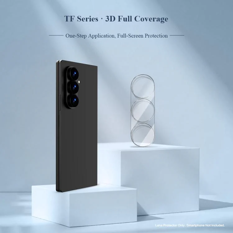 For Galaxy Z Fold8 Ultra 5G 2Pcs/Set LeReach TF Series 3D Full Coverage Version HD Wear-Resistant Camera Lens Glass Film(Black) - Image 2