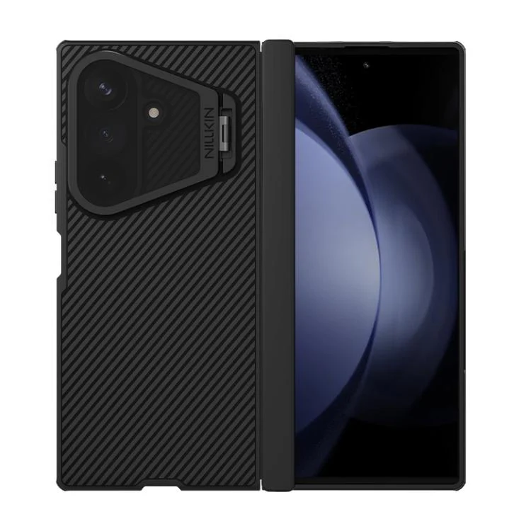 For Galaxy Z Fold8 Ultra 5G NILLKIN CamShield Prop Texture Transparent Mirror Cover MagSafe Magnetic PC Phone Case(Black)