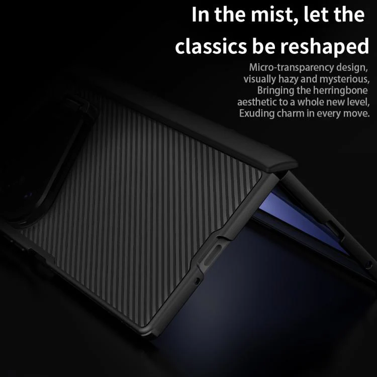 For Galaxy Z Fold8 Ultra 5G NILLKIN CamShield Prop Texture Transparent Mirror Cover MagSafe Magnetic PC Phone Case(Black) - Image 5