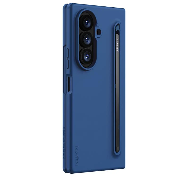 For Galaxy Z Fold8 Ultra 5G NILLKIN Fold Liquid Silicone PC Phone Case with Stylus(Blue) - Image 2