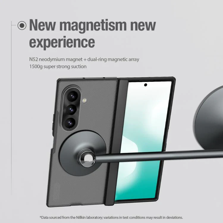 For Galaxy Z Fold8 Ultra 5G NILLKIN Frosted Fold PC + TPU MagSafe Magnetic Phone Case(Transparent Black) - Image 5