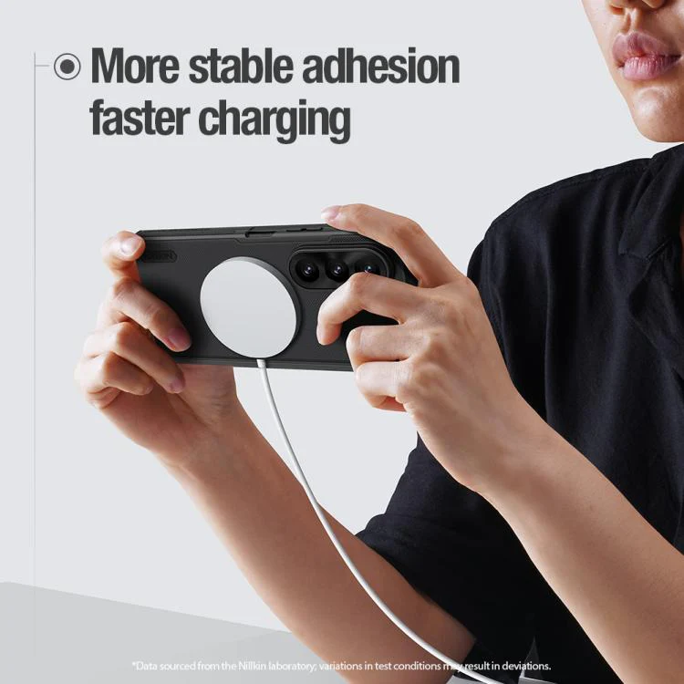 For Galaxy Z Fold8 Ultra 5G NILLKIN Frosted Fold PC + TPU MagSafe Magnetic Phone Case(Transparent Black) - Image 6