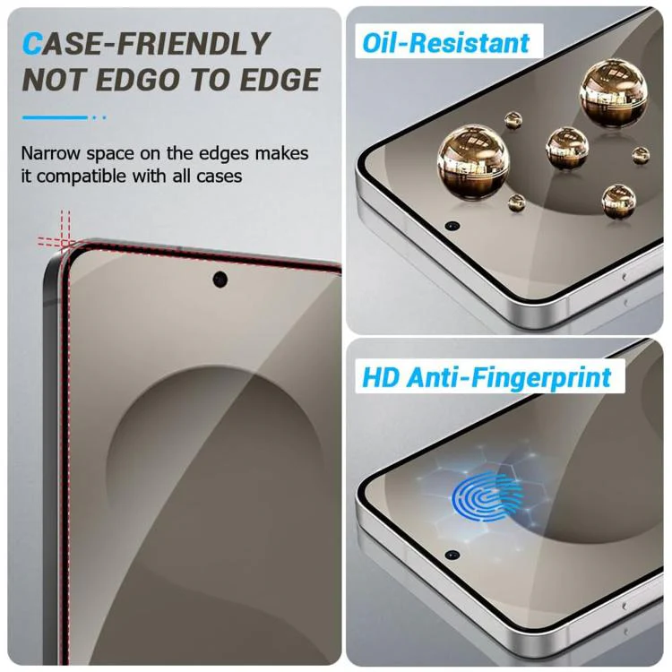 For Galaxy Z Fold8 Ultra 5G Outer Screen Kalebol 10pcs High-Aluminum Screen-Printed Full-Coverage Anti-Fingerprint Black-Bordered HD Tempered Glass Film - Image 3