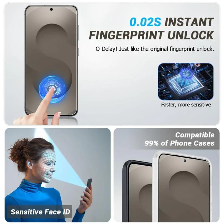 For Galaxy Z Fold8 Ultra 5G Outer Screen Kalebol 10pcs High-Aluminum Screen-Printed Full-Coverage Anti-Fingerprint Black-Bordered HD Tempered Glass Film - Image 4