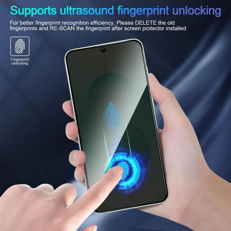 For Galaxy Z Fold8 Ultra 5G Outer Screen Kalebol 10pcs High-Aluminum Screen-Printed Full-Coverage Black-Border Privacy Tempered Glass Film - Image 4