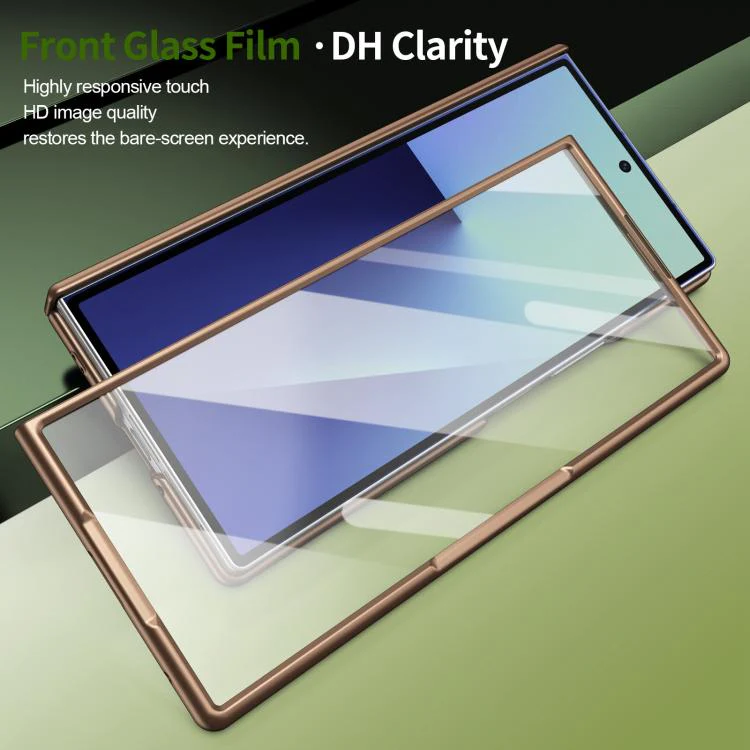 For Galaxy Z Fold8 Ultra 5G Rotation Magnetic Ring Holder Hinge Integrated Film Phone Case(Gold) - Image 7