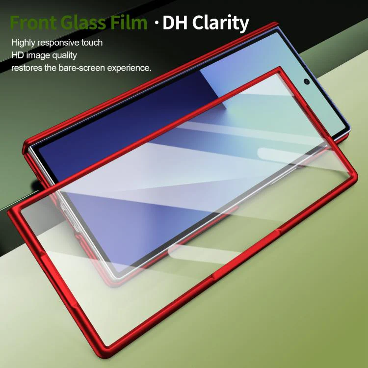 For Galaxy Z Fold8 Ultra 5G Rotation Magnetic Ring Holder Hinge Integrated Film Phone Case(Red) - Image 7