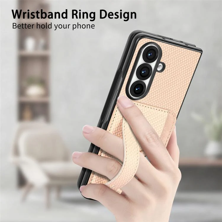 For Galaxy Z Fold8 Ultra 5G Wristband Kickstand Card Wallet Back Cover Phone Case(Black) - Image 6