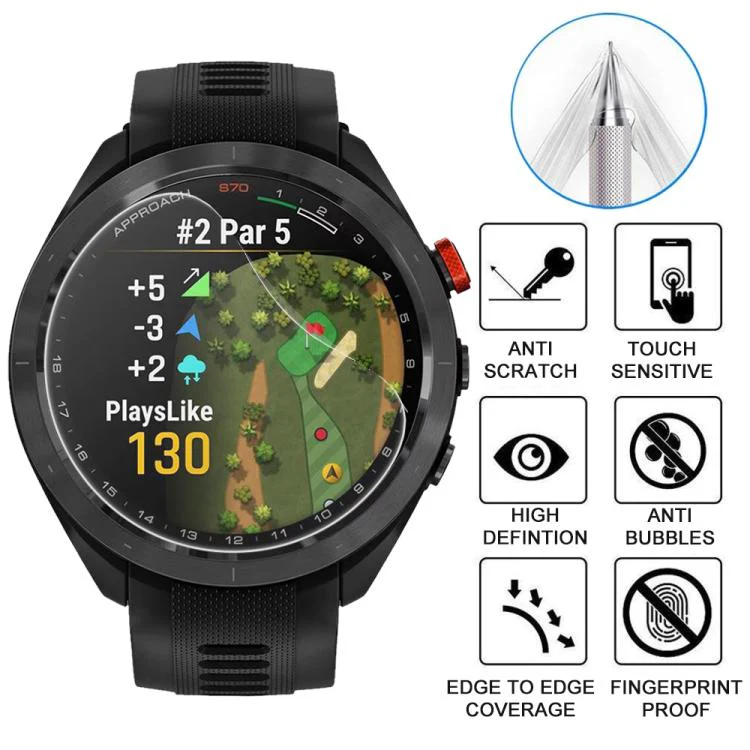 For Garmin Approach S70 42mm 5pcs xDfind Soft Hydrogel Film Full Cover Watch Front Protector - Image 3