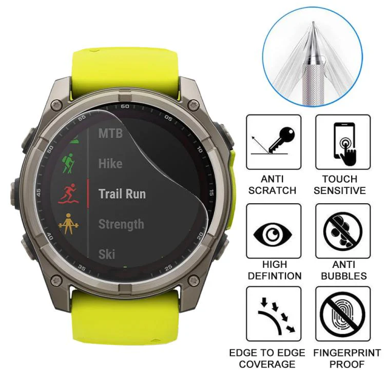 For Garmin Fenix 8 51mm 5pcs xDfind Soft Hydrogel Film Full Cover Watch Front Protector - Image 3