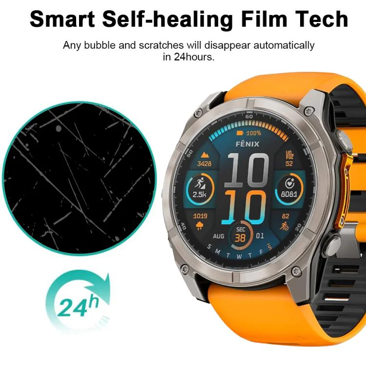For Garmin Fenix 8 51mm 5pcs xDfind Soft Hydrogel Film Full Cover Watch Front Protector - Image 4